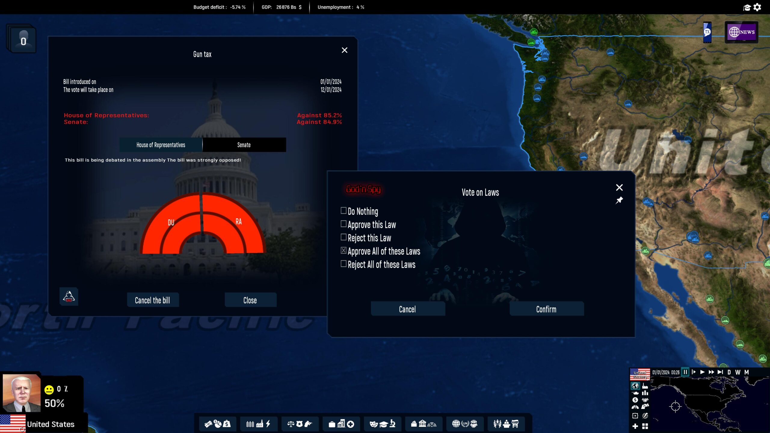 Add-on God' N Spy - Geo-Political Simulator 2026 Edition - obrazek 2