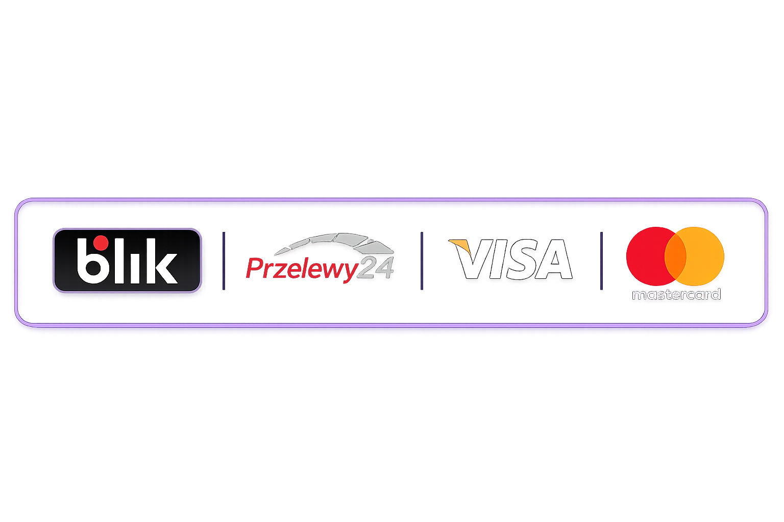 BLIK, Przelewy24, Visa i Mastercard